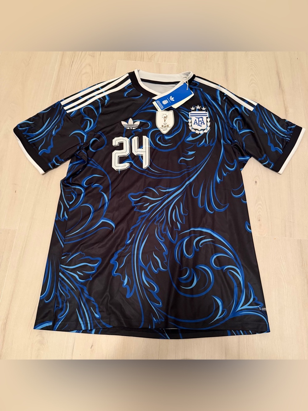 adidas NWT Black & Blue Argentina AFA Football Jersey #24